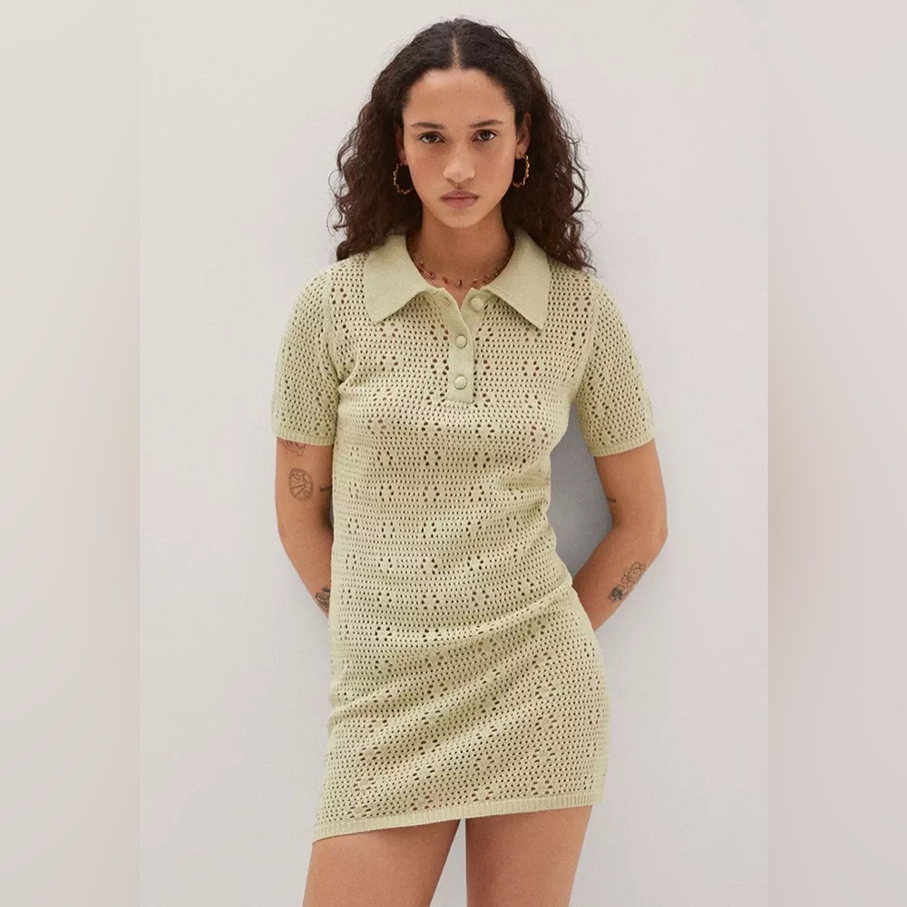 MANGO - POLO STYLE KNIT DRESS - SIZE 6